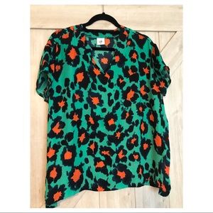 Cabi Animal Print Blouse, Size XS
